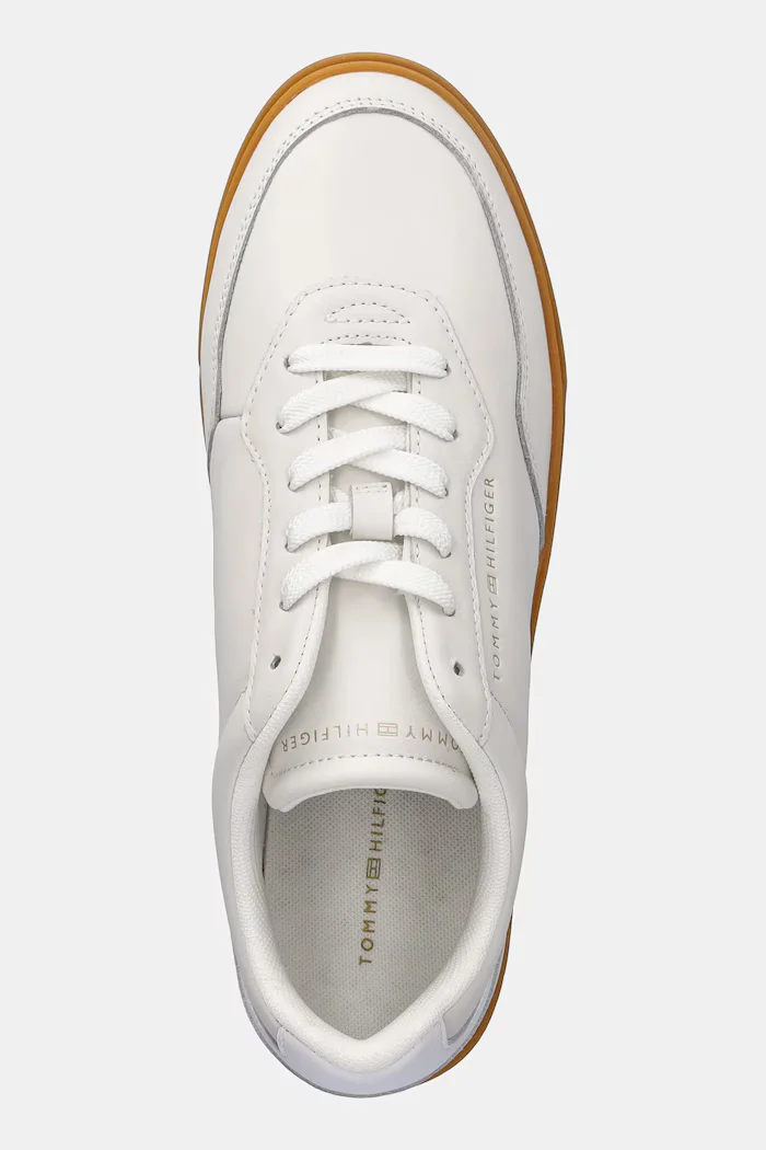 Tommy Hilfiger Кожени маратонки CASUAL CUPSOLE SNEAKER в бежово FW0FW08689