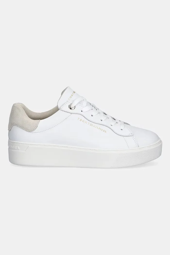 Tommy Hilfiger Кожени маратонки CHIC PLATFORM CUPSOLE SNEAKER в бяло FW0FW09021