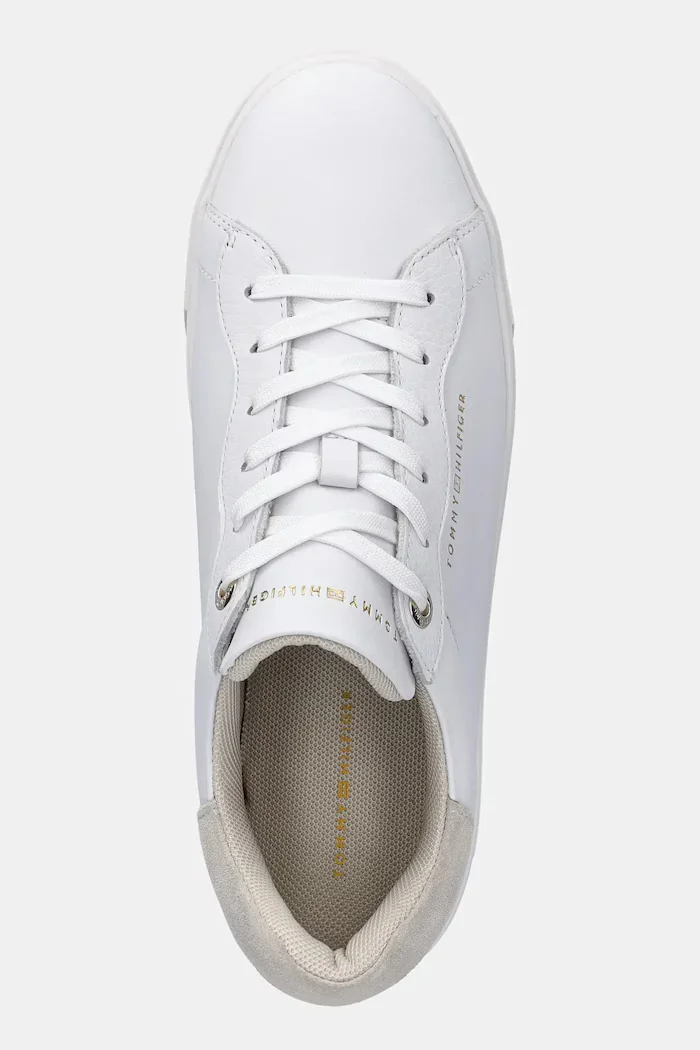 Tommy Hilfiger Кожени маратонки CHIC PLATFORM CUPSOLE SNEAKER в бяло FW0FW09021