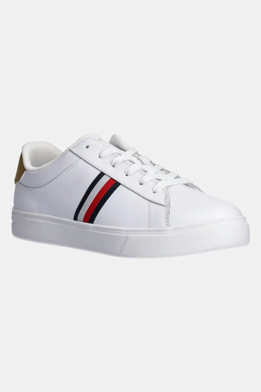 Tommy Hilfiger Кожени маратонки ESSENTIAL COURT SNEAKER STRPS