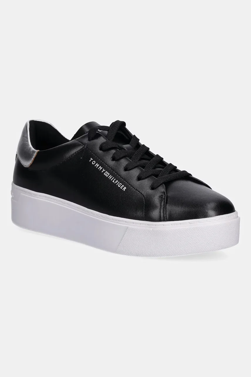 Tommy Hilfiger Кожени маратонки ESSENTIAL PLATFORM COURT SNEAKER
