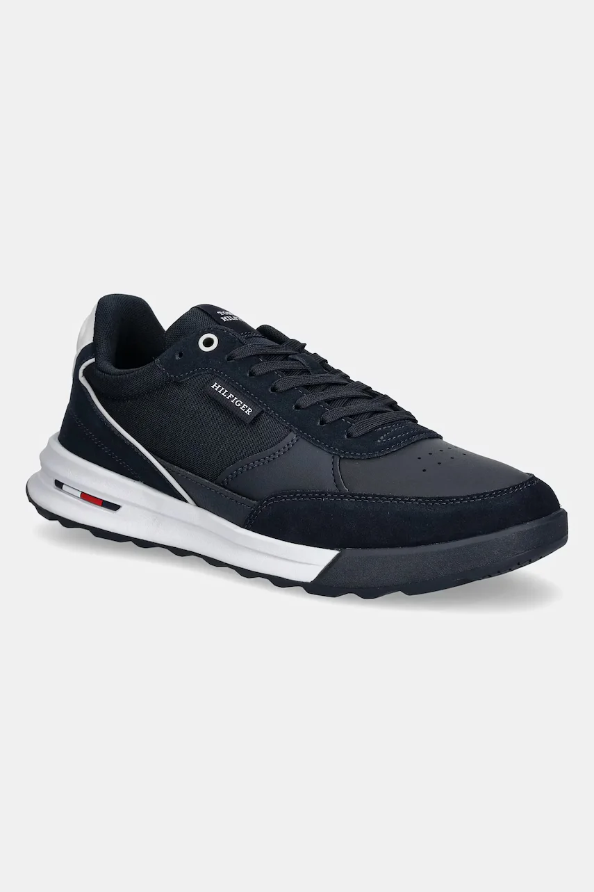 Tommy Hilfiger Кожени маратонки RETRO RUNNER MIX RWB