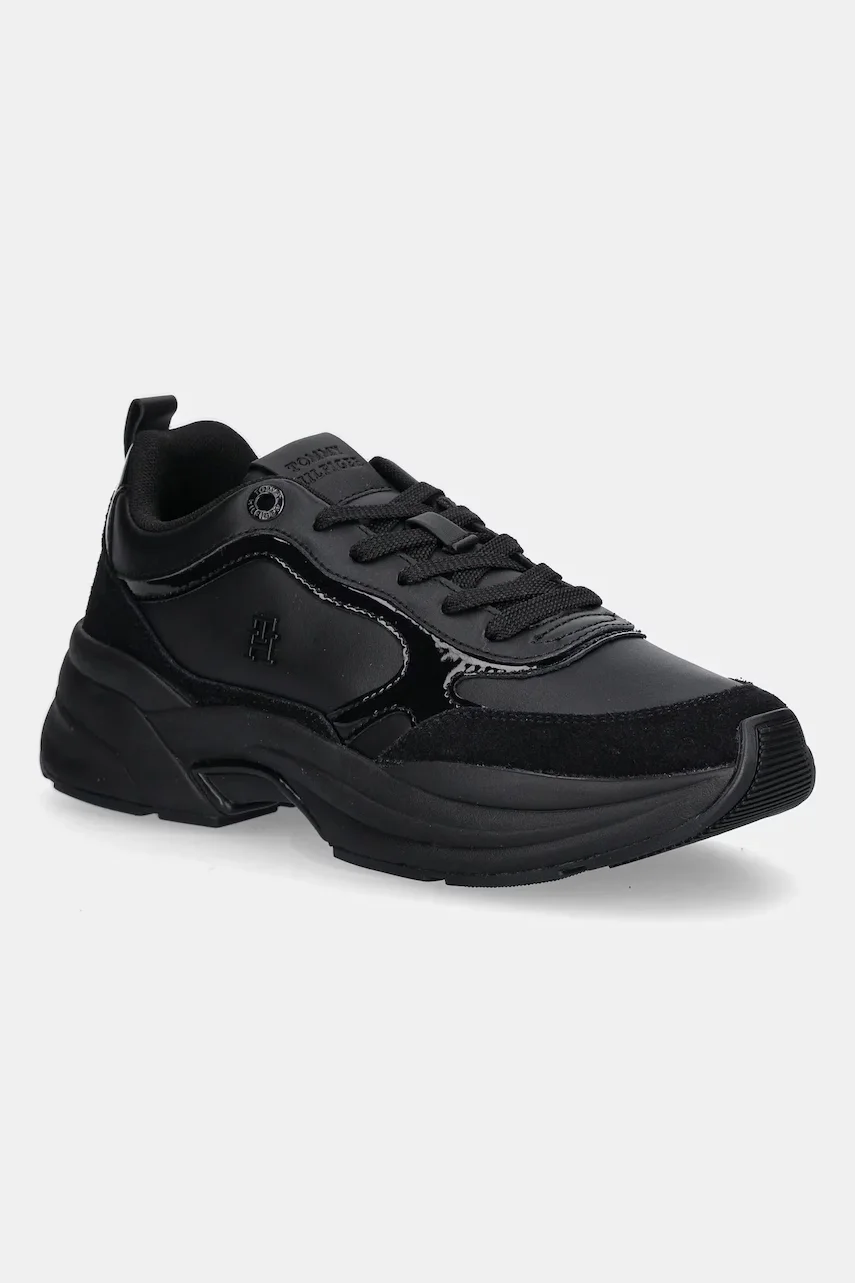 Tommy Hilfiger Кожени маратонки TH CHUNKY RUNNER PATENT