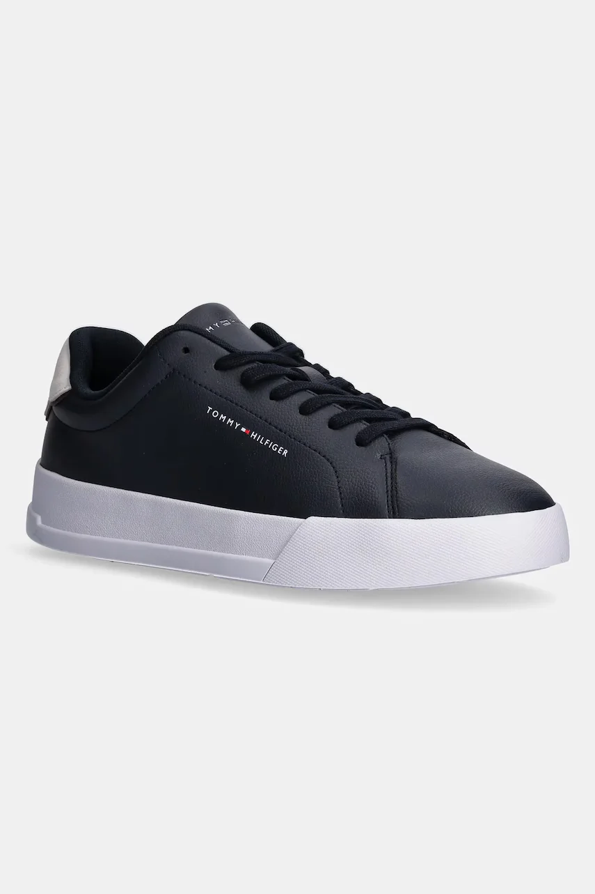Tommy Hilfiger Кожени маратонки TH COURT LTH DETAIL ESS