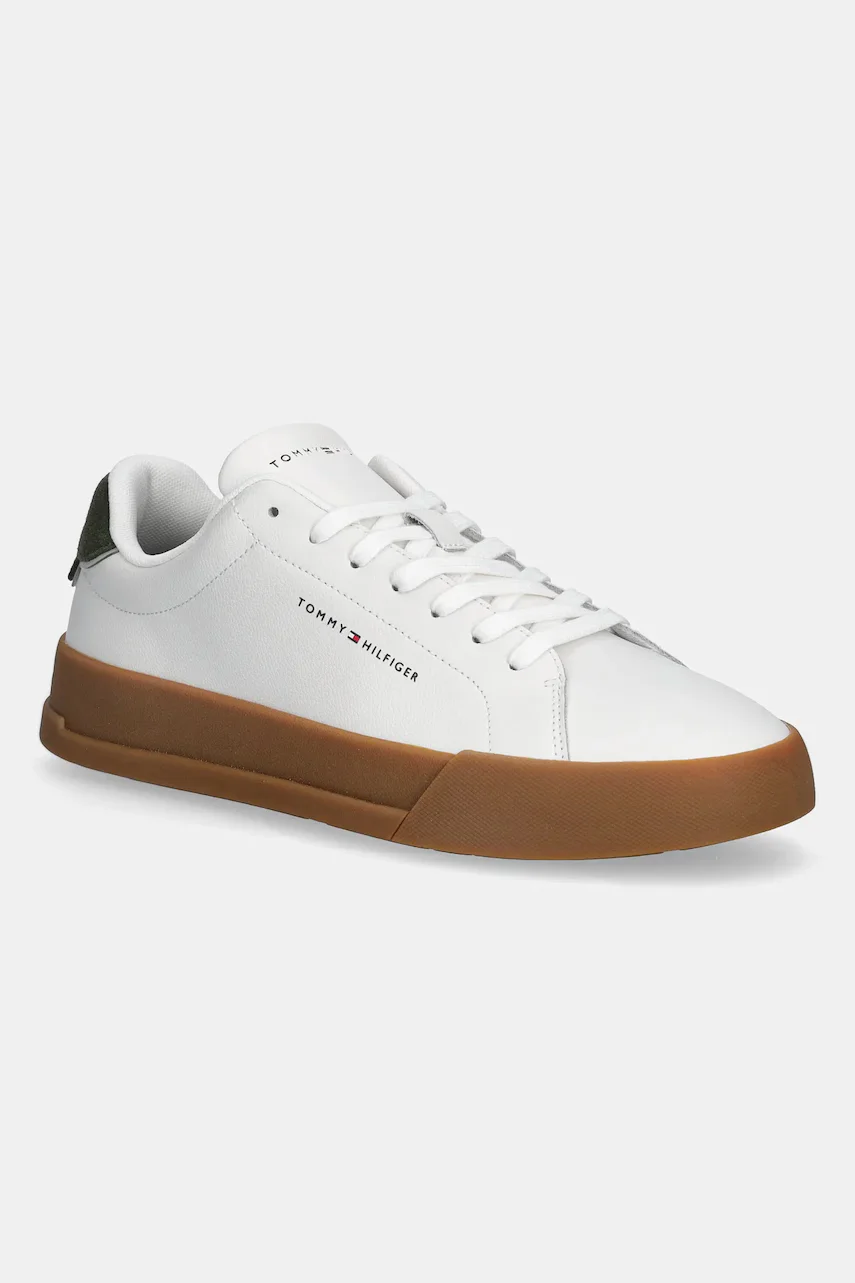 Tommy Hilfiger Кожени маратонки TH COURT LTH DETAIL ESS