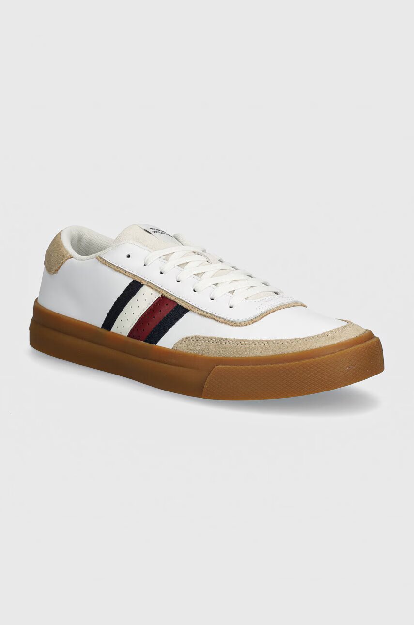 Tommy Hilfiger Кожени маратонки TH CUPSET 1A2 LTH MIX
