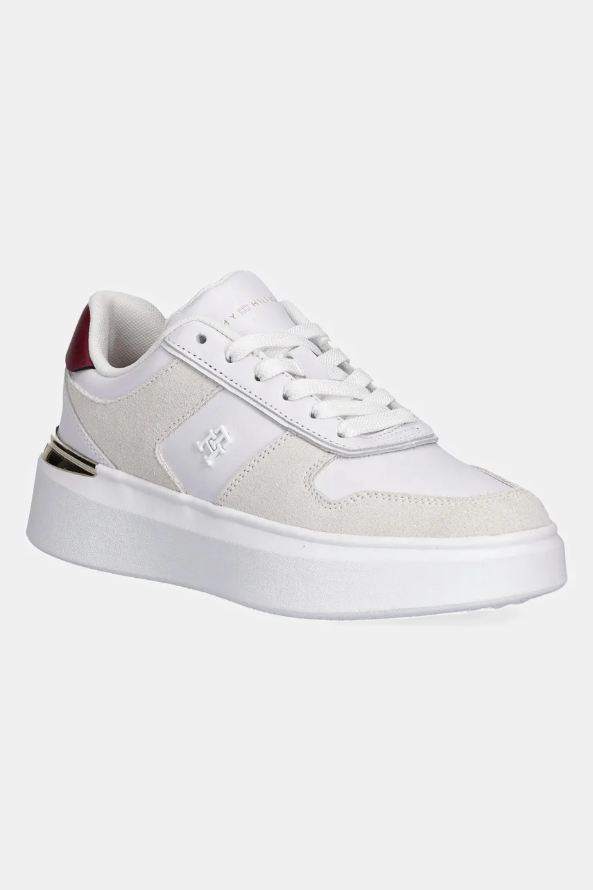 Tommy Hilfiger Кожени маратонки TH FASHION COURT MIX SNEAKER