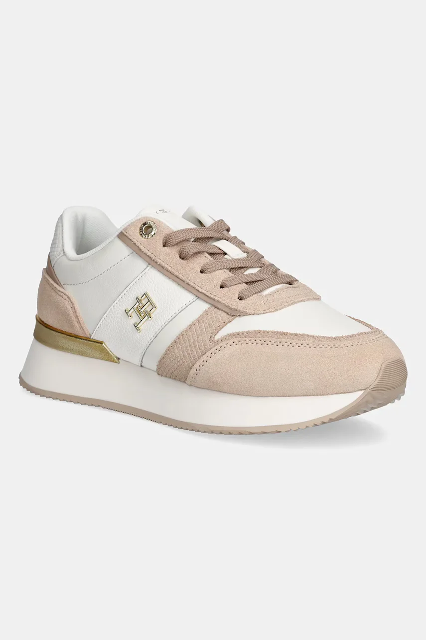Tommy Hilfiger Кожени маратонки TH FASHION RUNNER