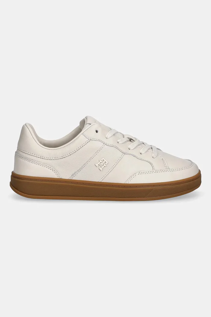 Tommy Hilfiger Кожени маратонки TH HERITAGE COURT SNEAKER LTR в бежово FW0FW09028