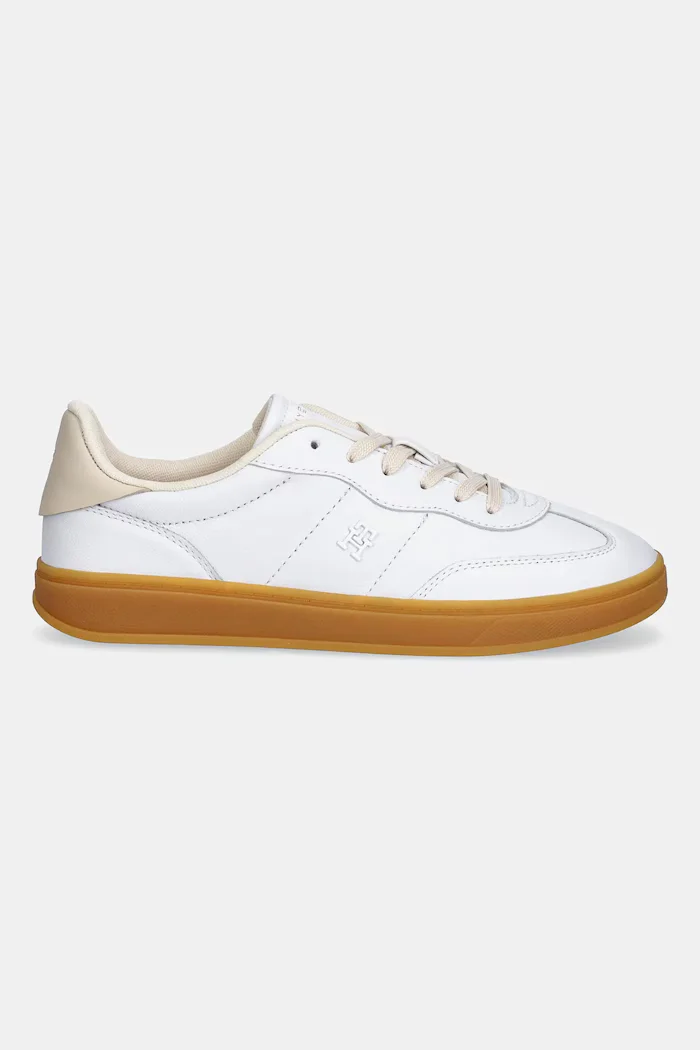 Tommy Hilfiger Кожени маратонки TH PREMIUM HERITAGE SNEAKER в бяло FW0FW08755