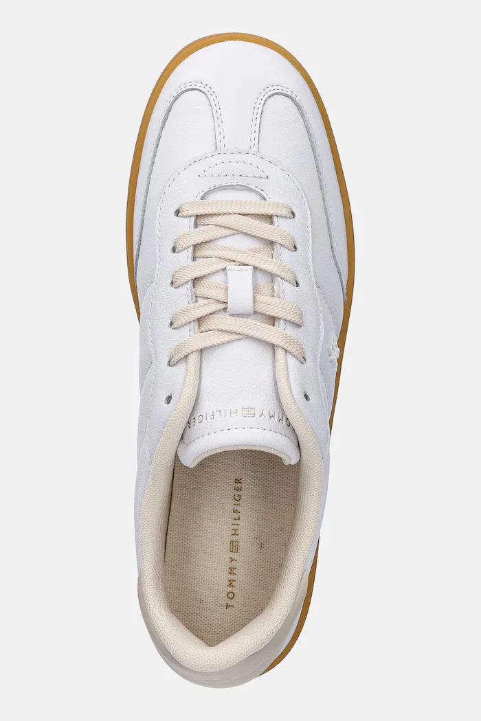 Tommy Hilfiger Кожени маратонки TH PREMIUM HERITAGE SNEAKER в бяло FW0FW08755
