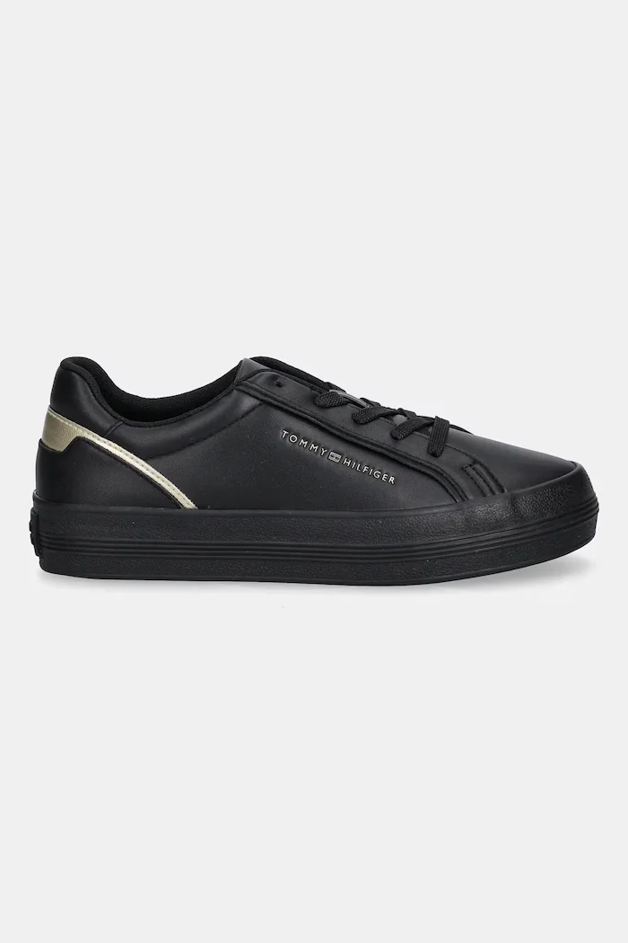 Tommy Hilfiger Кожени маратонки VULC FOXING SNEAKER в черно FW0FW08683