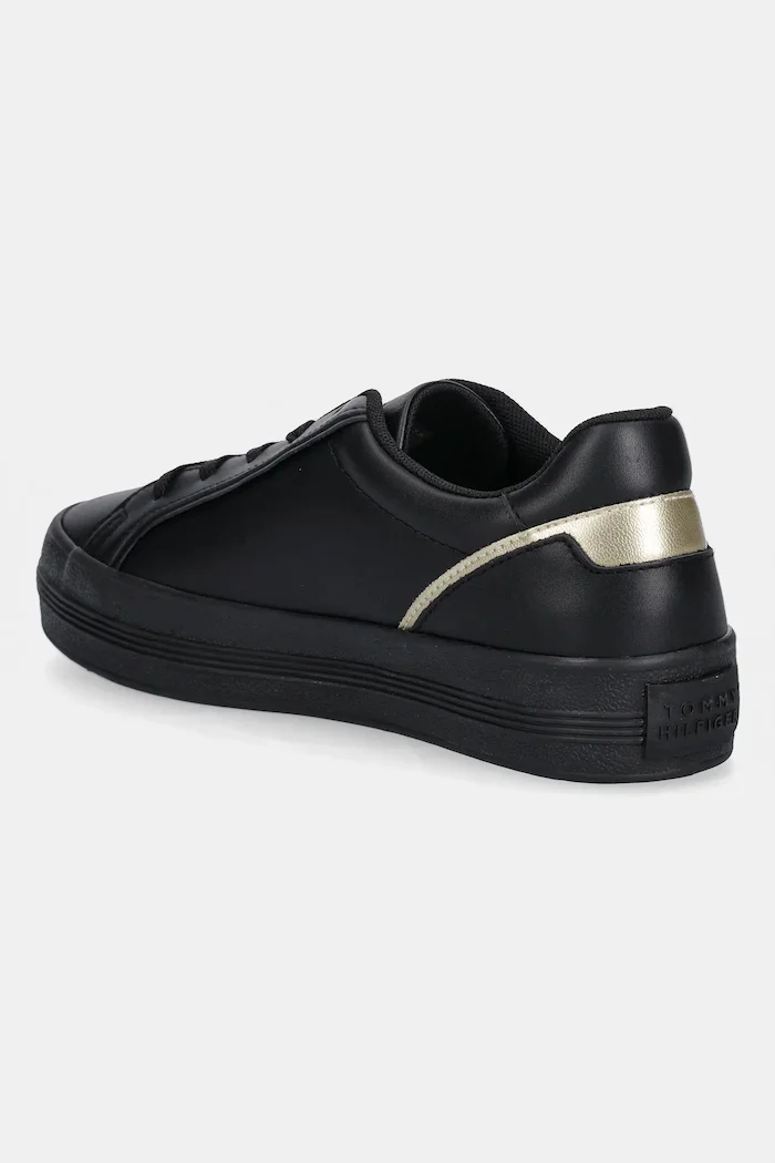 Tommy Hilfiger Кожени маратонки VULC FOXING SNEAKER в черно FW0FW08683