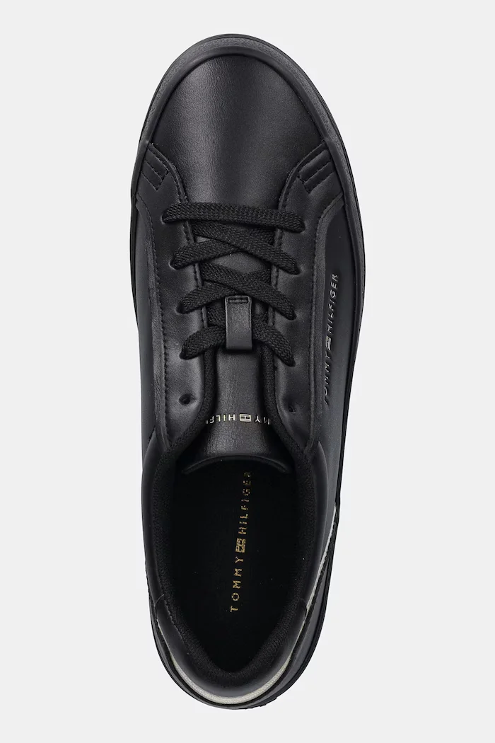 Tommy Hilfiger Кожени маратонки VULC FOXING SNEAKER в черно FW0FW08683