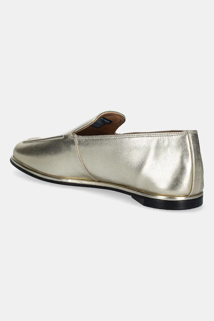 Tommy Hilfiger Кожени мокасини HILFIGER GOLD LOAFER в златисто с равна подметка FW0FW08958