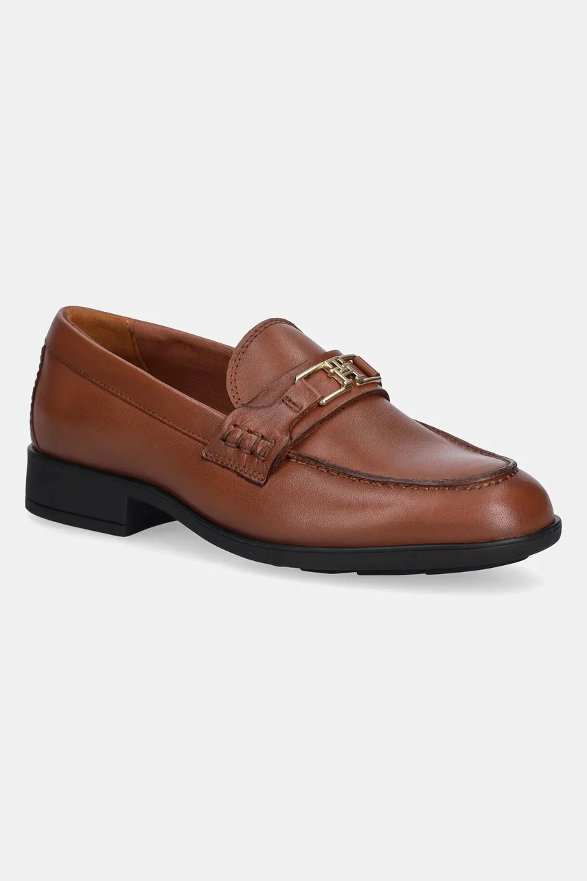 Tommy Hilfiger Кожени мокасини TH LOGO LEATHER LOAFER