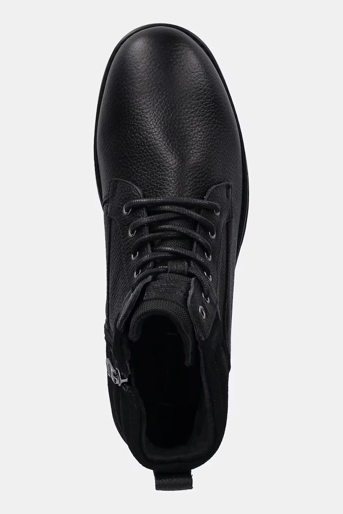 Tommy Hilfiger Кожени обувки CORPORATE W LTH LACE BOOT мъжки в черно FM0FM05606