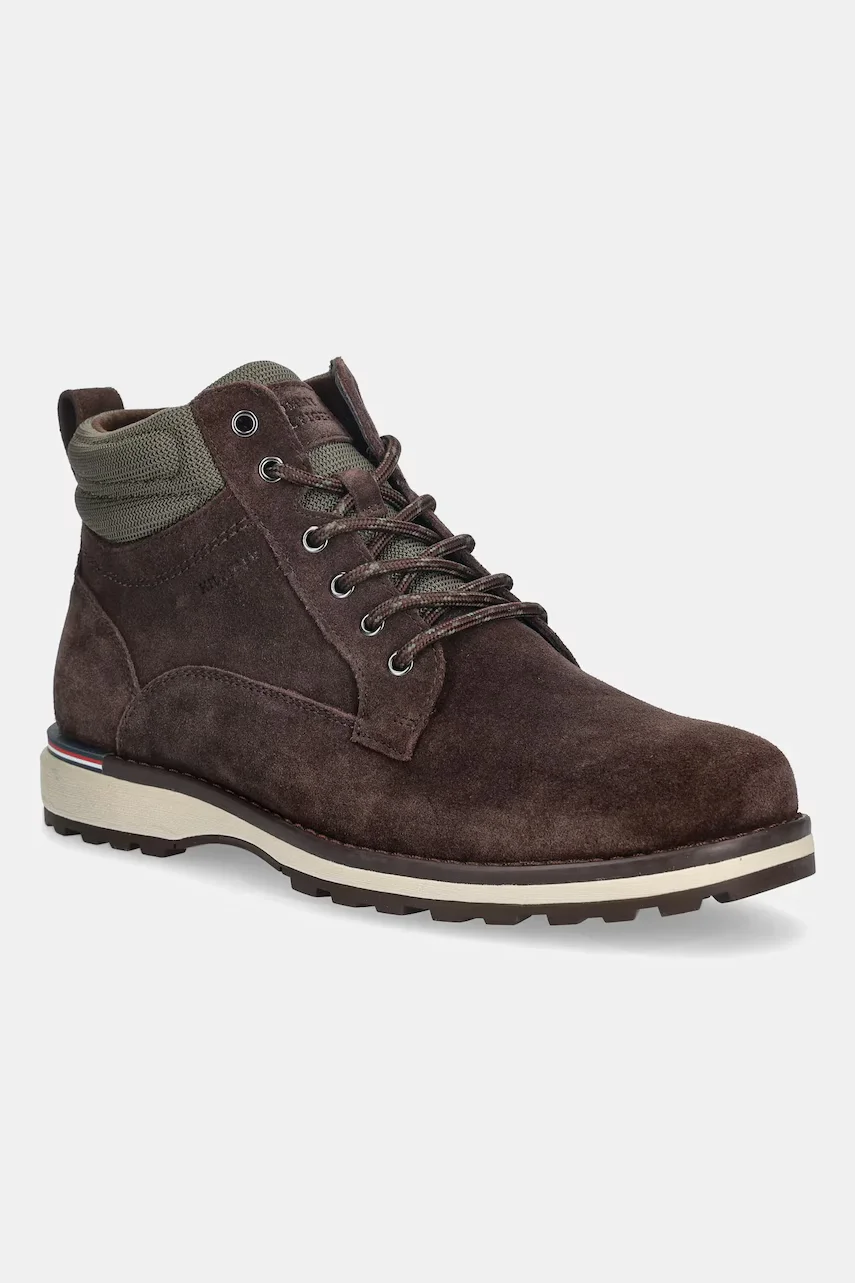 Tommy Hilfiger Кожени обувки CORPORATE W SUEDE LACE BOOT