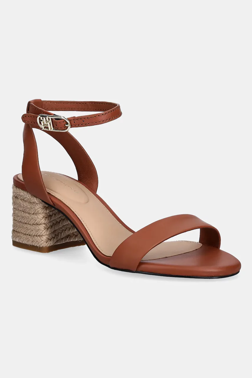 Tommy Hilfiger Кожени сандали LEATHER ANKLE STRAP ESPAD SANDAL