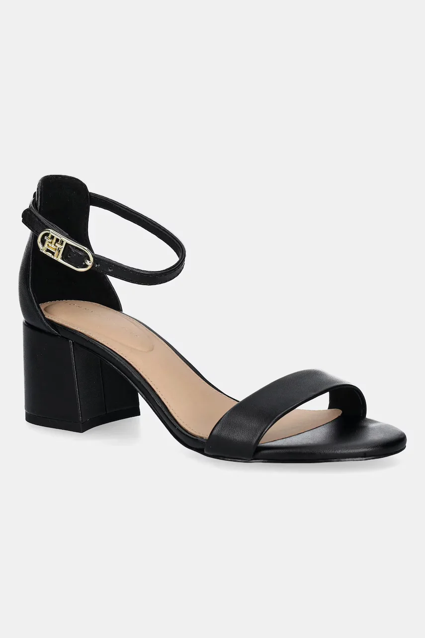 Tommy Hilfiger Кожени сандали LEATHER ANKLE STRAP HEEL SANDAL