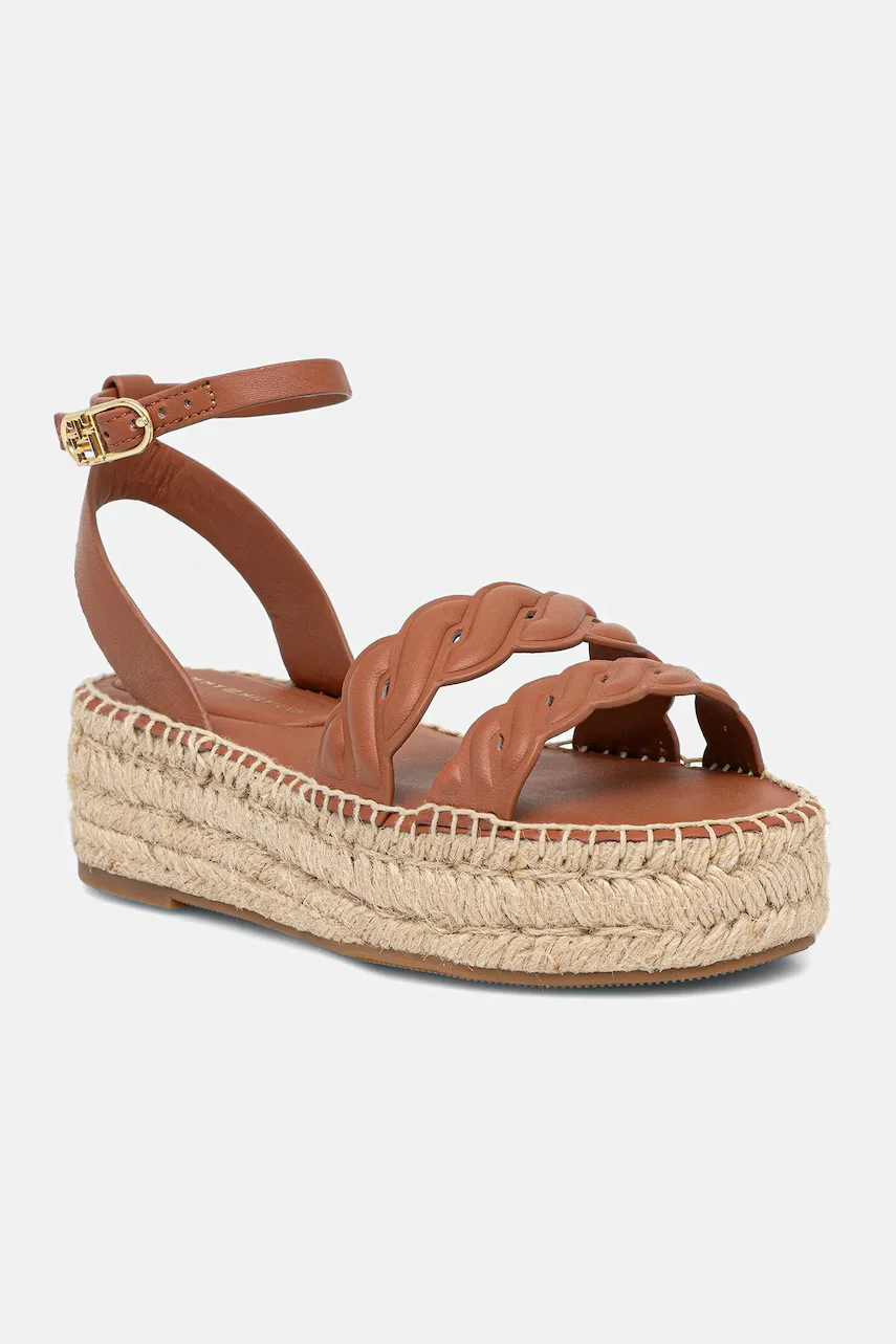 Tommy Hilfiger Кожени сандали LEATHER ROPE REAL ESPAD SANDAL