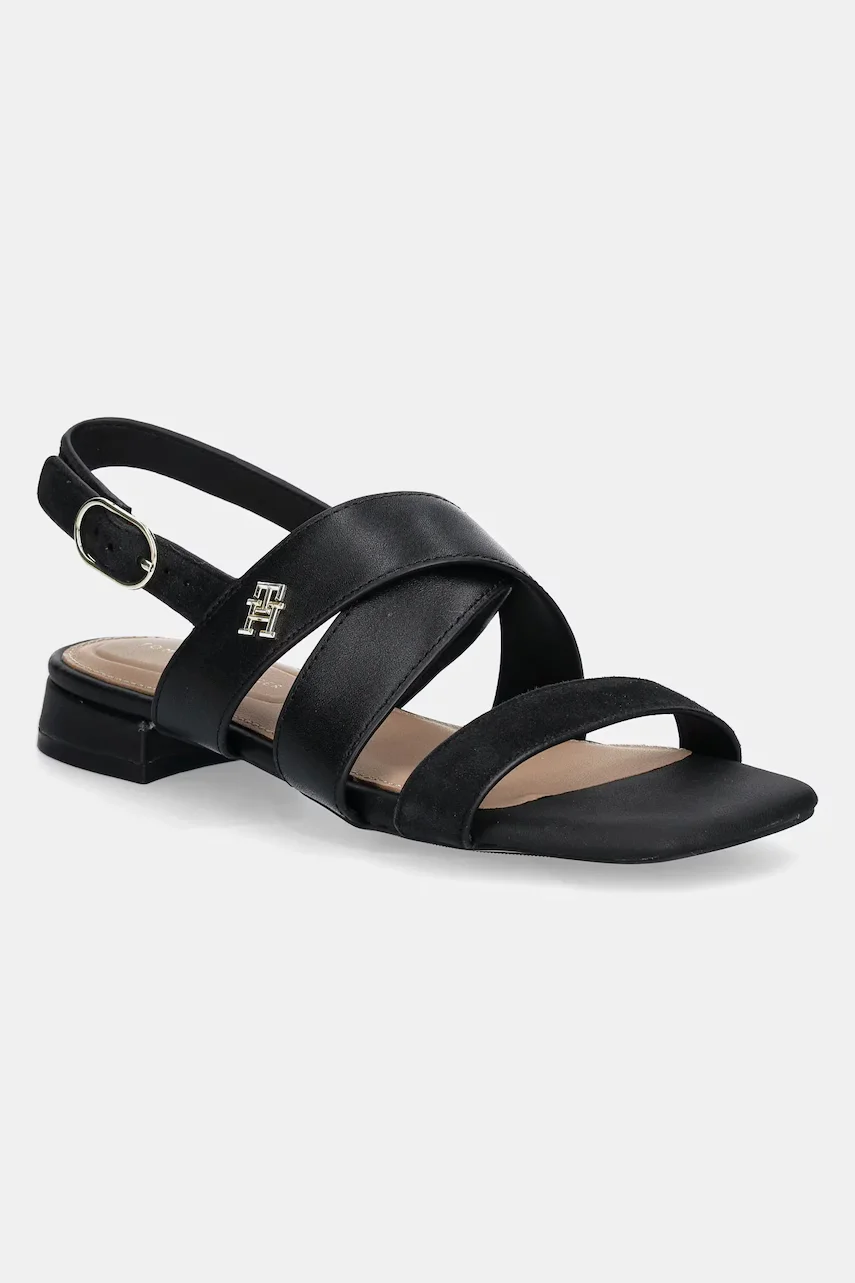 Tommy Hilfiger Кожени сандали LEATHER & SUEDE FLAT SANDAL