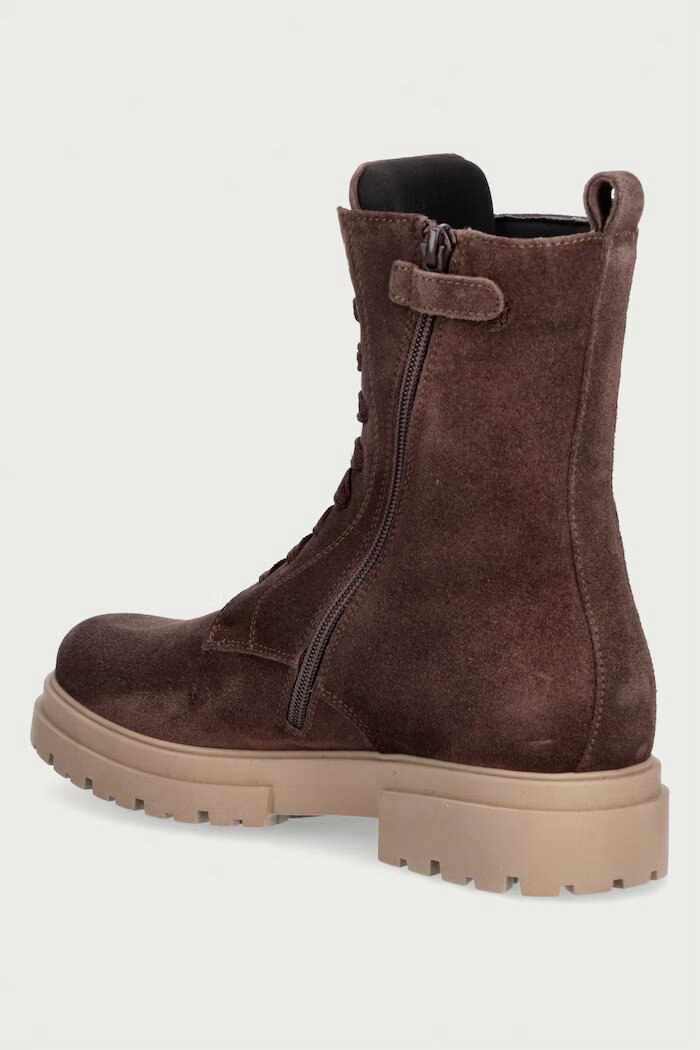 Tommy Hilfiger кубинки с платформа за деца от велур кафяви T4A5-35172