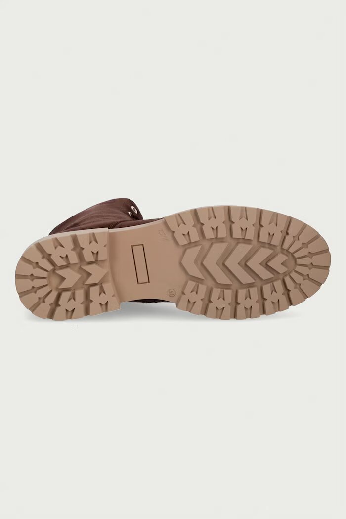 Tommy Hilfiger кубинки с платформа за деца от велур кафяви T4A5-35172