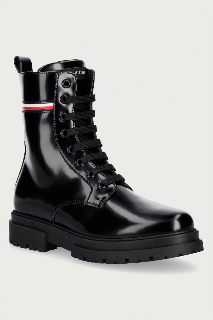 Tommy Hilfiger кубинки за деца черни T4A5-35177