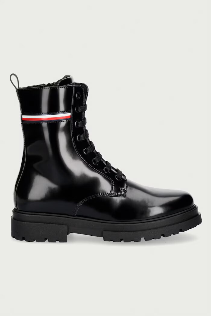 Tommy Hilfiger кубинки за деца черни T4A5-35177