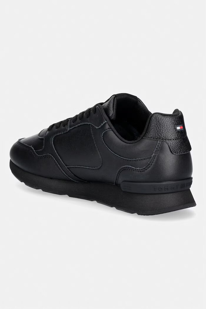 Tommy Hilfiger LIGHT EVA RUNNER LEATHER маратонки мъжки от кожа черни FM0FM05906