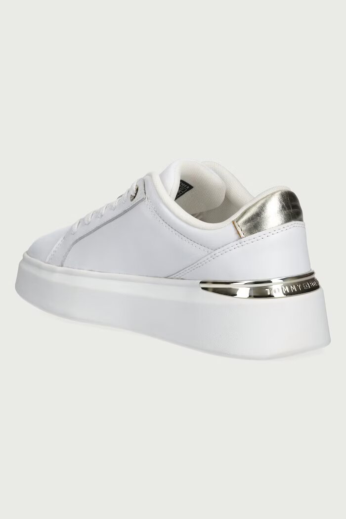 Tommy Hilfiger маратонки дамски от кожа TH PLATFORM CHIC SNEAKER бели FW0FW09626