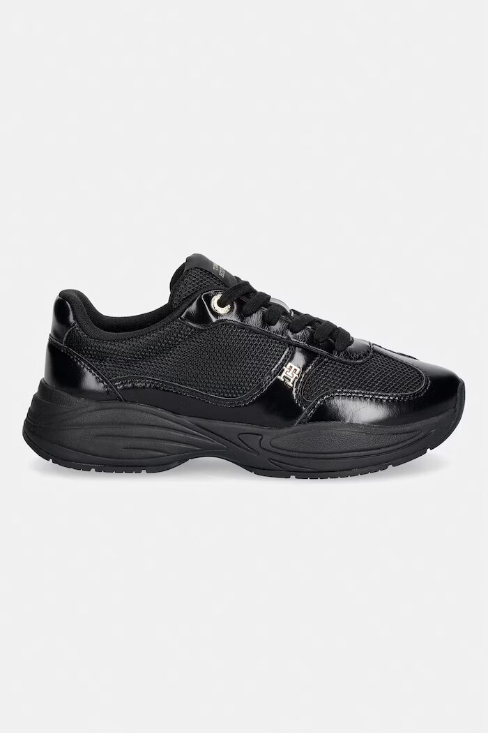 Tommy Hilfiger MODERN RUNNER SHINY LEATHER маратонки дамски черни FW0FW09413