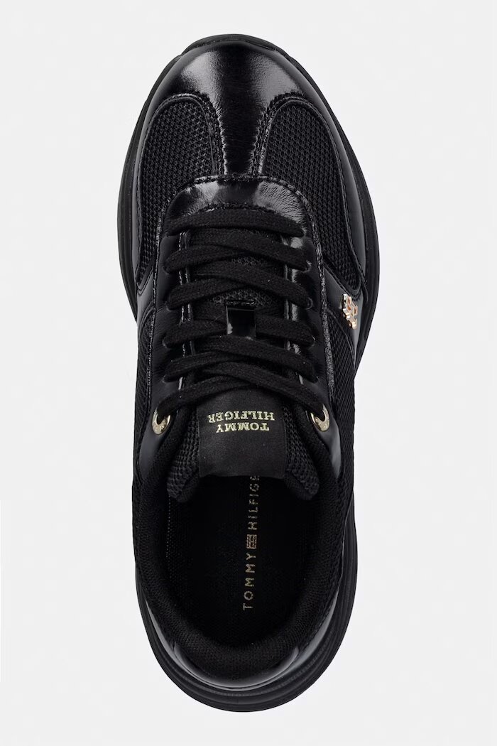 Tommy Hilfiger MODERN RUNNER SHINY LEATHER маратонки дамски черни FW0FW09413