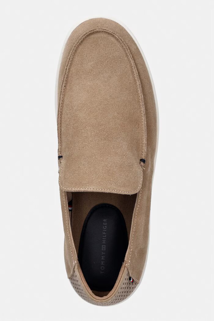 Tommy Hilfiger мокасини мъжки от велур MODERN LIGHT SUEDE LOAFER кафяви FM0FM05924