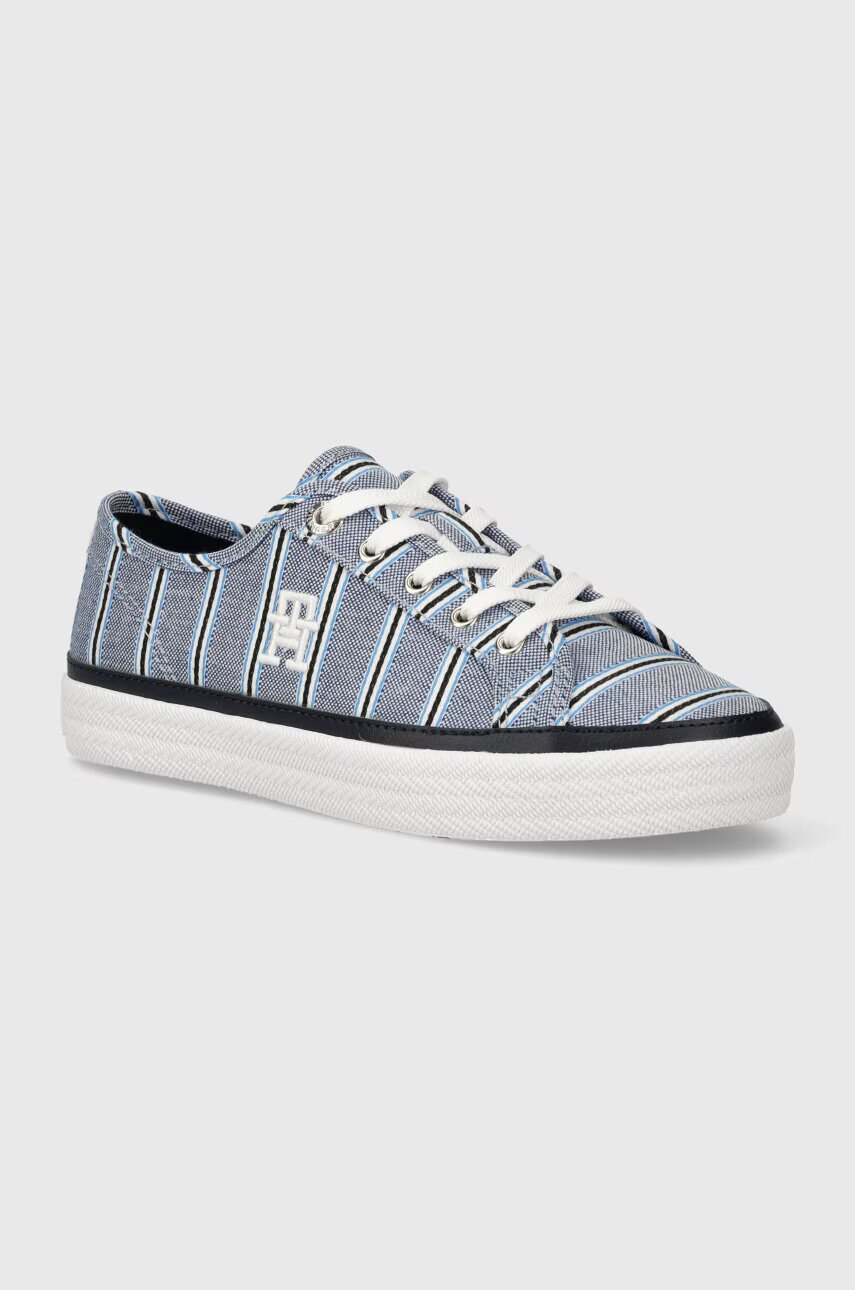 Tommy Hilfiger Ниски кецове VULC CANVAS SNEAKER SHIRTING