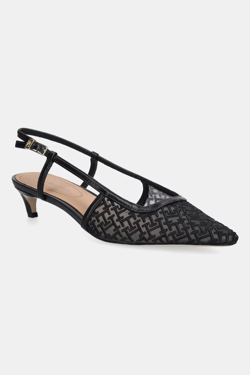 Tommy Hilfiger Обувки с тънък ток MONO SQUARED TOE KITTEN SLINGB