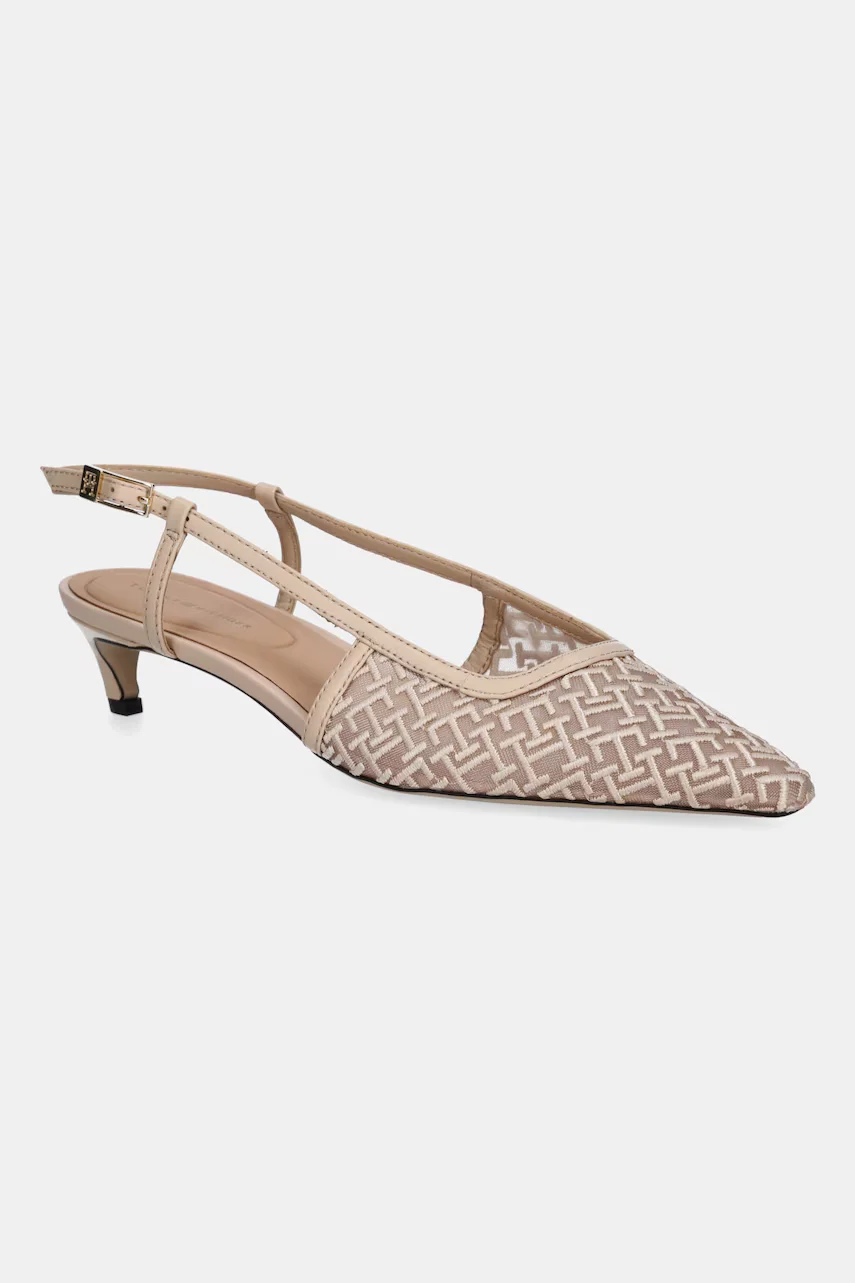 Tommy Hilfiger Обувки с тънък ток MONO SQUARED TOE KITTEN SLINGB