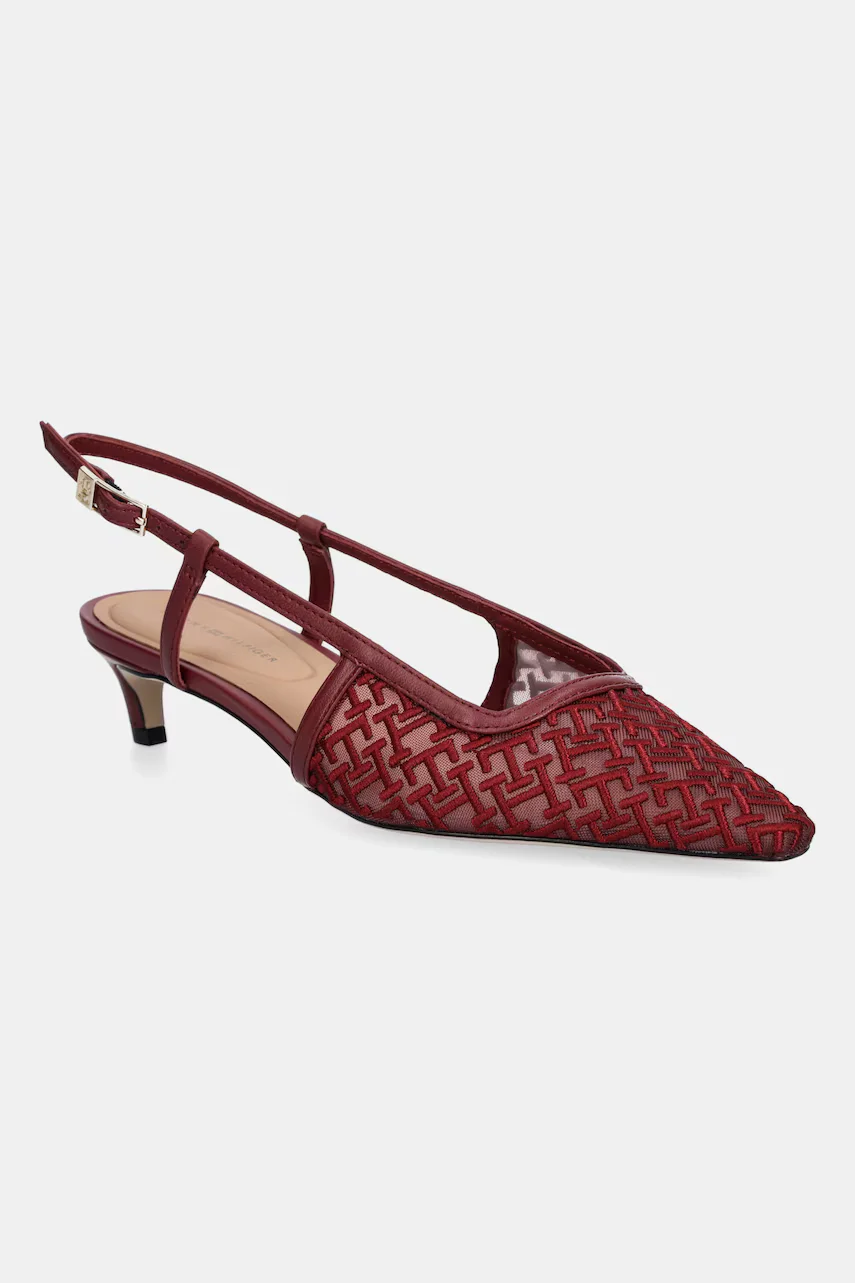 Tommy Hilfiger Обувки с тънък ток MONO SQUARED TOE KITTEN SLINGB