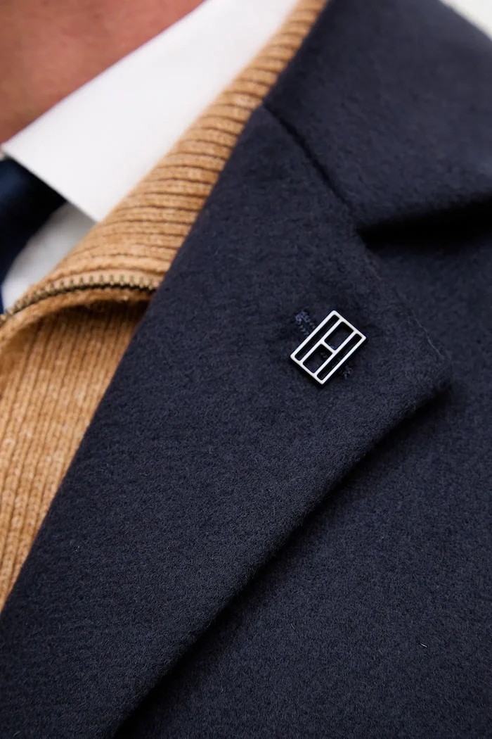 Tommy Hilfiger палто мъжко с вълна тъмносиньо MW0MW40768