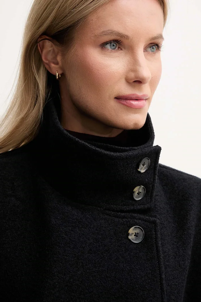 Tommy Hilfiger Палто с вълна в черно WW0WW47372