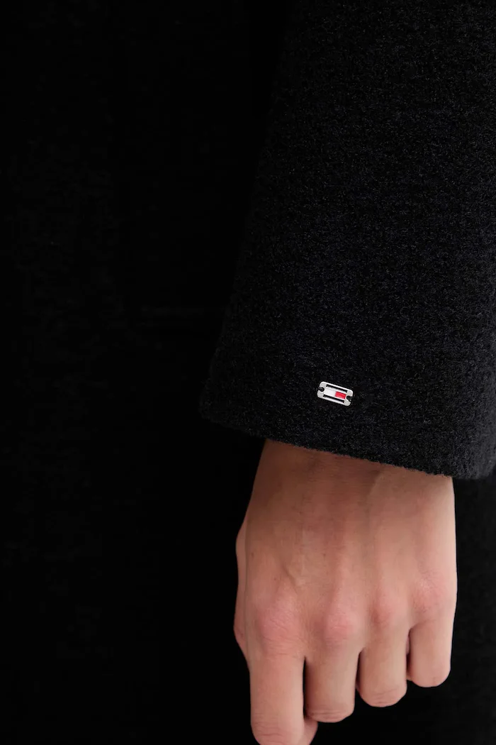 Tommy Hilfiger Палто с вълна в черно WW0WW47372