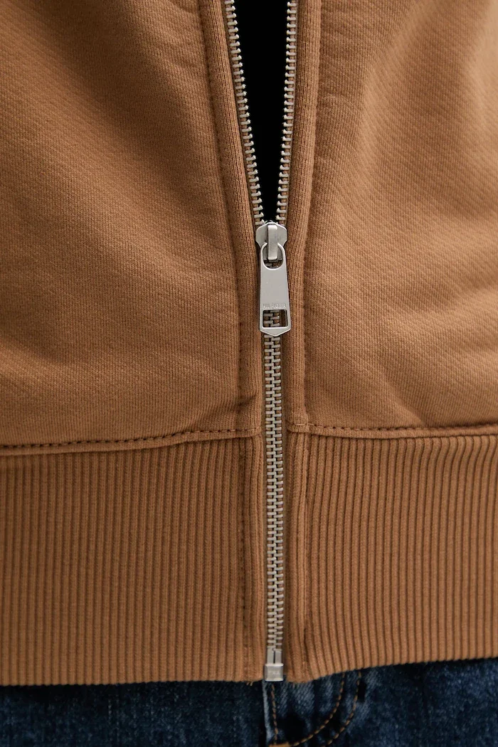 Tommy Hilfiger Памучен суичър в кафяво с изчистен дизайн WW0WW45753