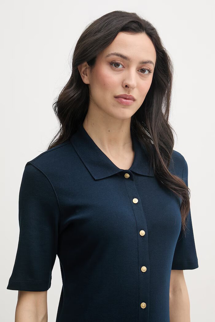 Tommy Hilfiger памучна рокля тъмносиня WW0WW48776