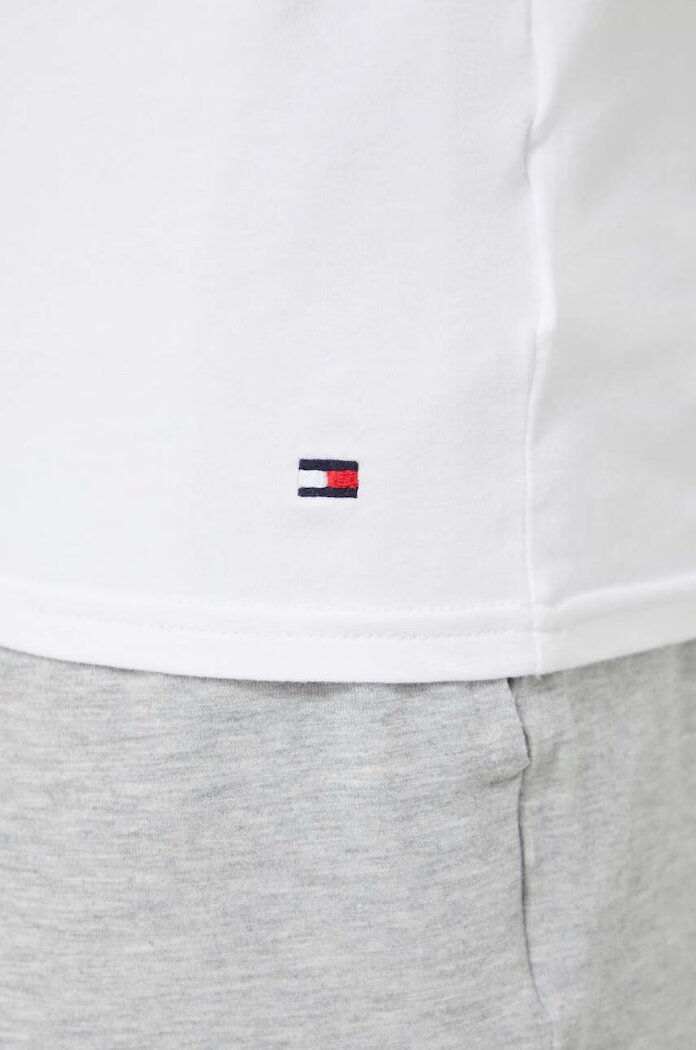 Tommy Hilfiger Памучна тениска (3 броя) в бяло с изчистен дизайн UM0UM03137