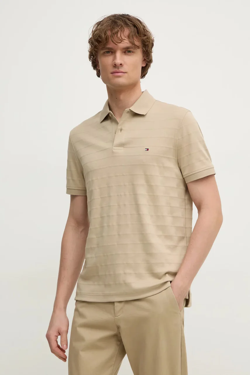 Tommy Hilfiger Памучна тениска с яка