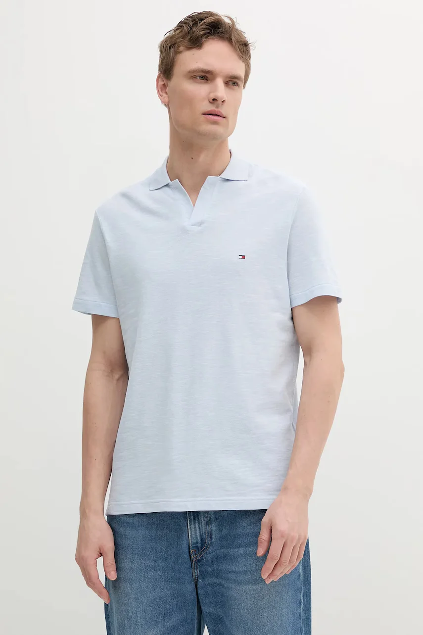 Tommy Hilfiger Памучна тениска с яка