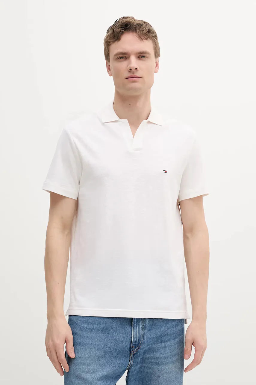Tommy Hilfiger Памучна тениска с яка