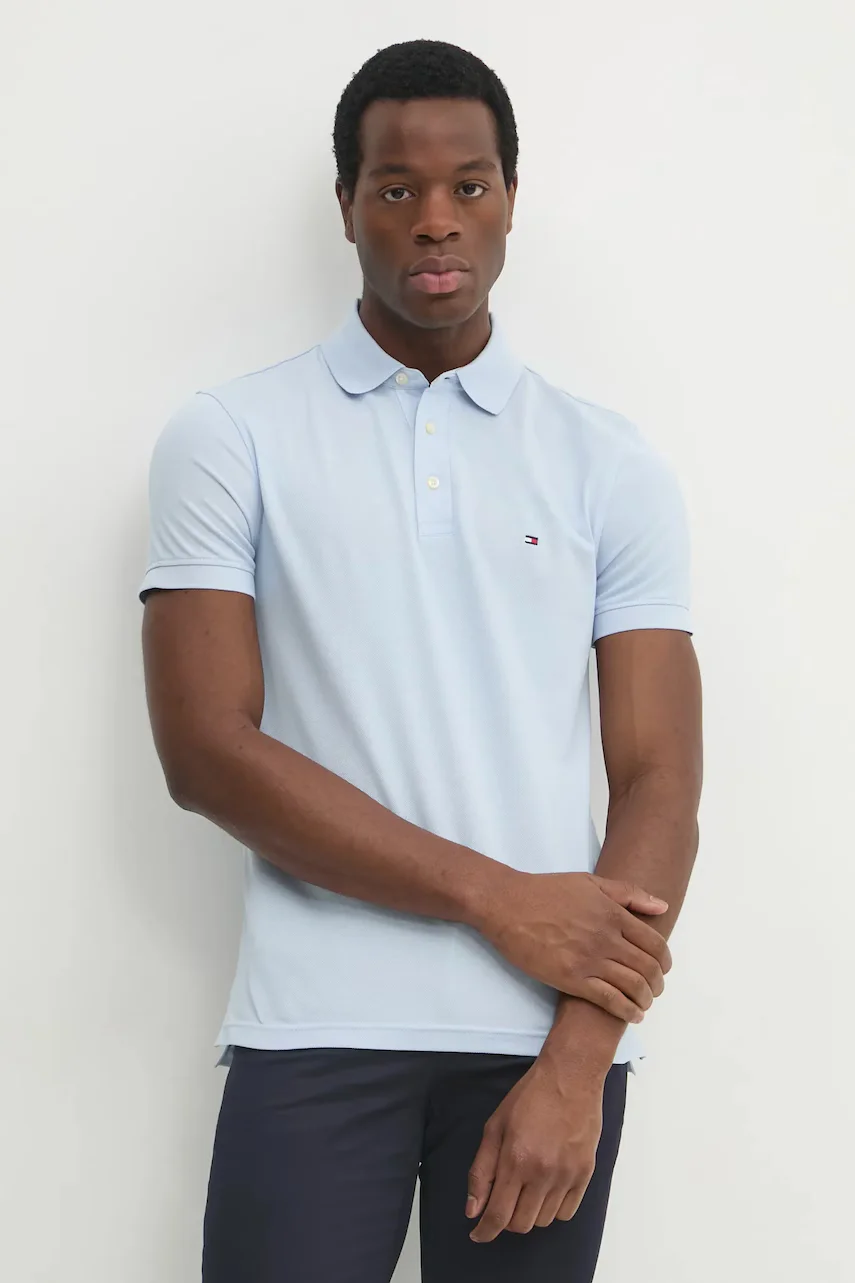 Tommy Hilfiger Памучна тениска с яка