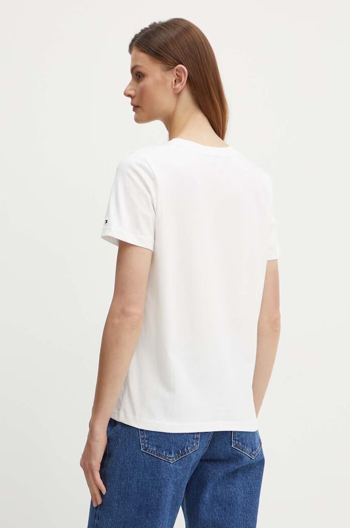 Tommy Hilfiger Памучна тениска в бяло WW0WW43459